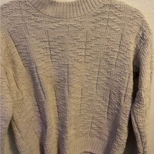 Weatherproof Cream Textured Knit Crew Neck Sweater